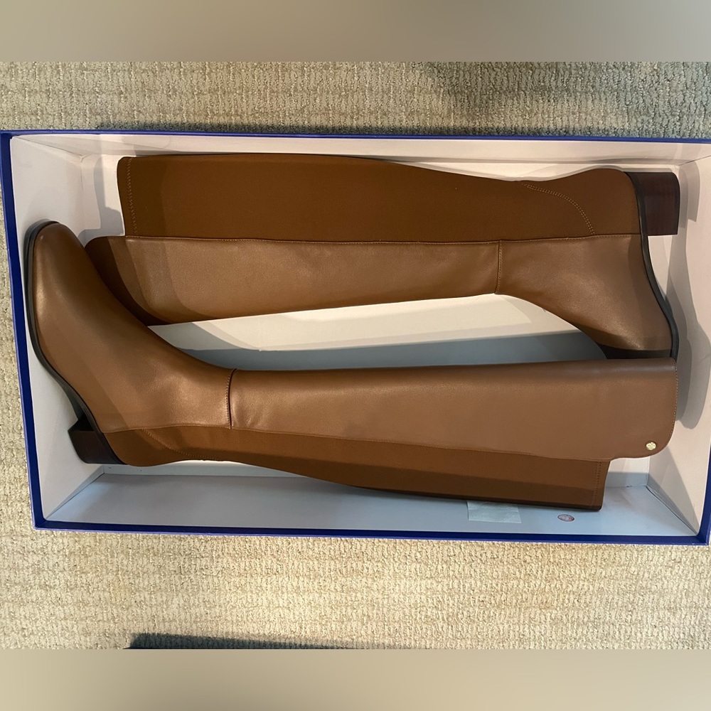 Stuart Weitzman City Block Square-Toe Knee-High Boot New in Box Size 8